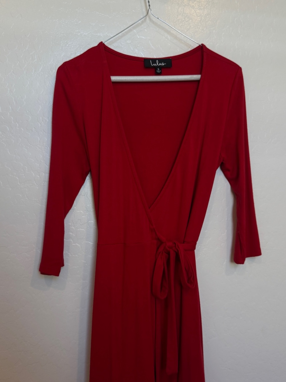 Lulu's Red Wrap Maxi Dress